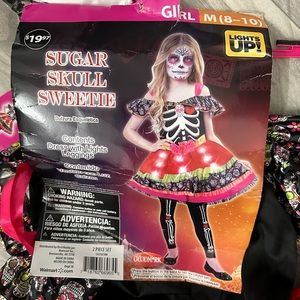 Sugar Skull Sweetie Costume. Girls medium (8-10)